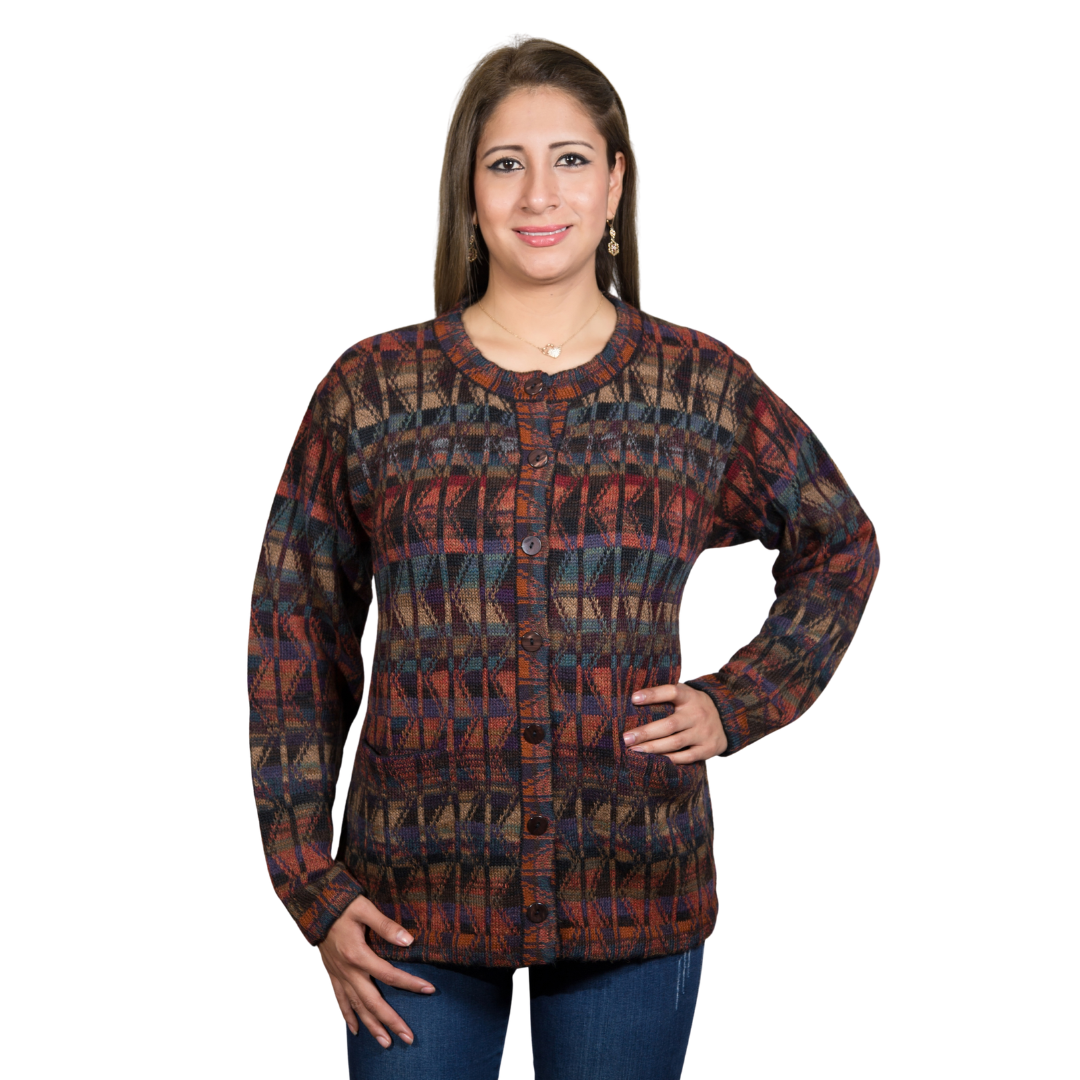 Alpenleder Alpaka-Jacke BOLIVIA im Norweger-Design